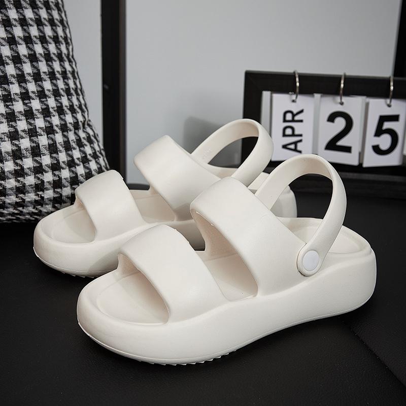 Fashion Slippers for women in summer 2025 EVA sandals with a poop like feel Two pairs of soft soled bathroom thick soled sandals