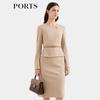 PORTS Women's Textured Wool Splice Dress