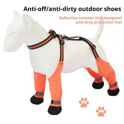 Hundestiefeletten mit Hosenträgern, rutschfester Hundepfotenschutz, wasserdichte Stiefelleggings, verstellbare Hundeschuhe mit Hosenträgern für Winter, Schnee, Regen, Wandern
