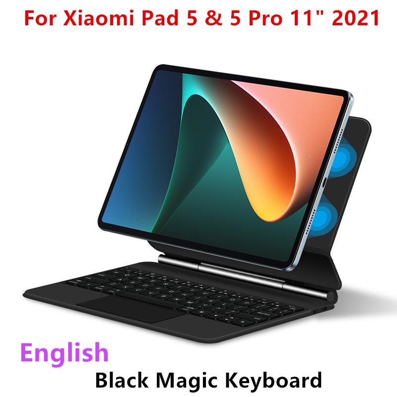 HUWEI Folio Magic Keyboard For Xiaomi Pad 5 6 Pro for Mi Pad 6 5 Pro 11" Smart Case Portuguese Spanish Arabic French keyboard