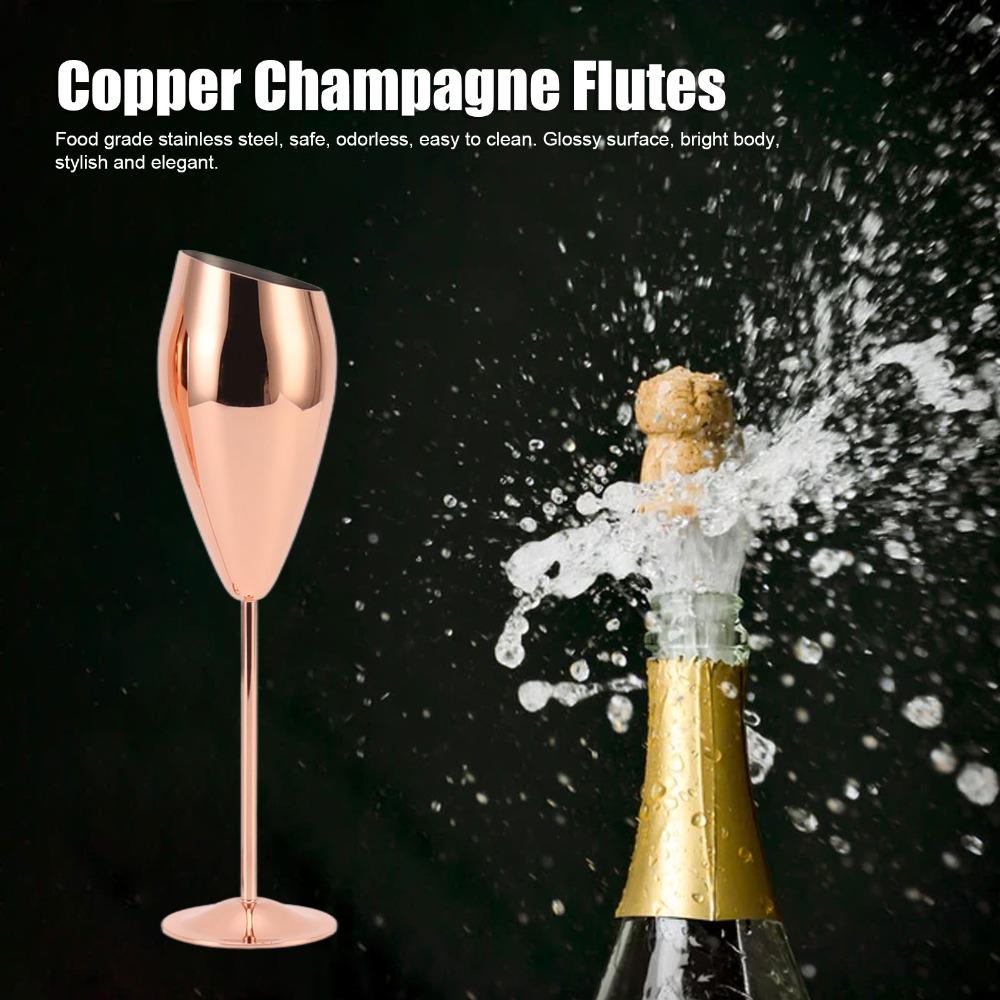 2pcs Sturdy Thick Bottom Modern Champagne Flutes Unbreakable Champagne Wine Glasses Birthday