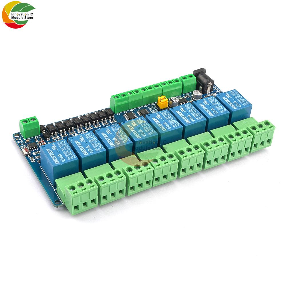 11V 8 Channel Relay Module with OPTO-Isolated High and Low Level Trigger 8 Ways Relay Switch Module for Arduino