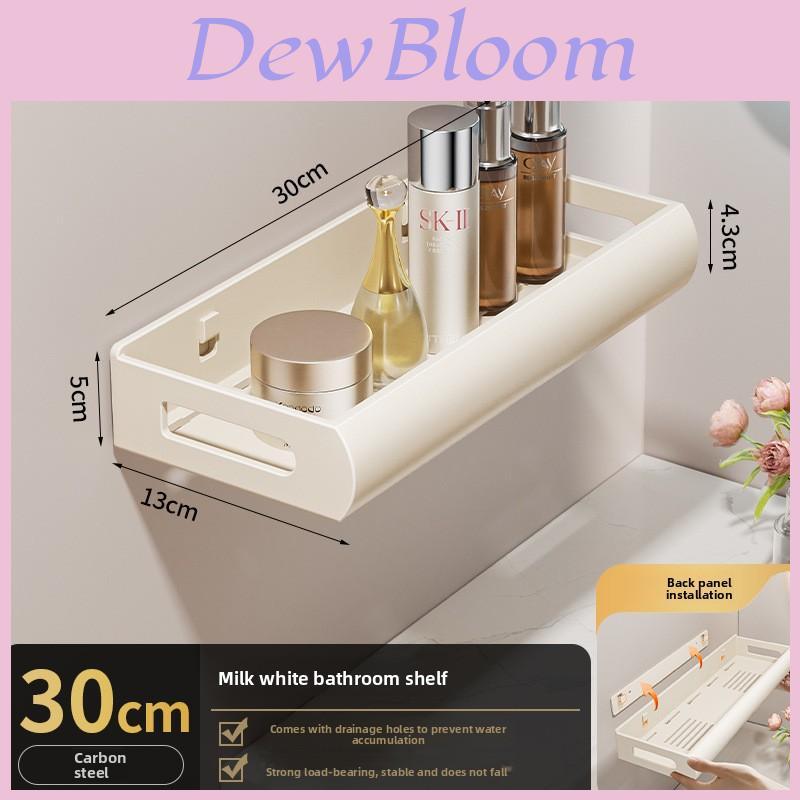 Moderne Stahl-Badezimmer-Wandregal mit abnehmbaren Haken für Dusch- und Toilettenaufbewahrung