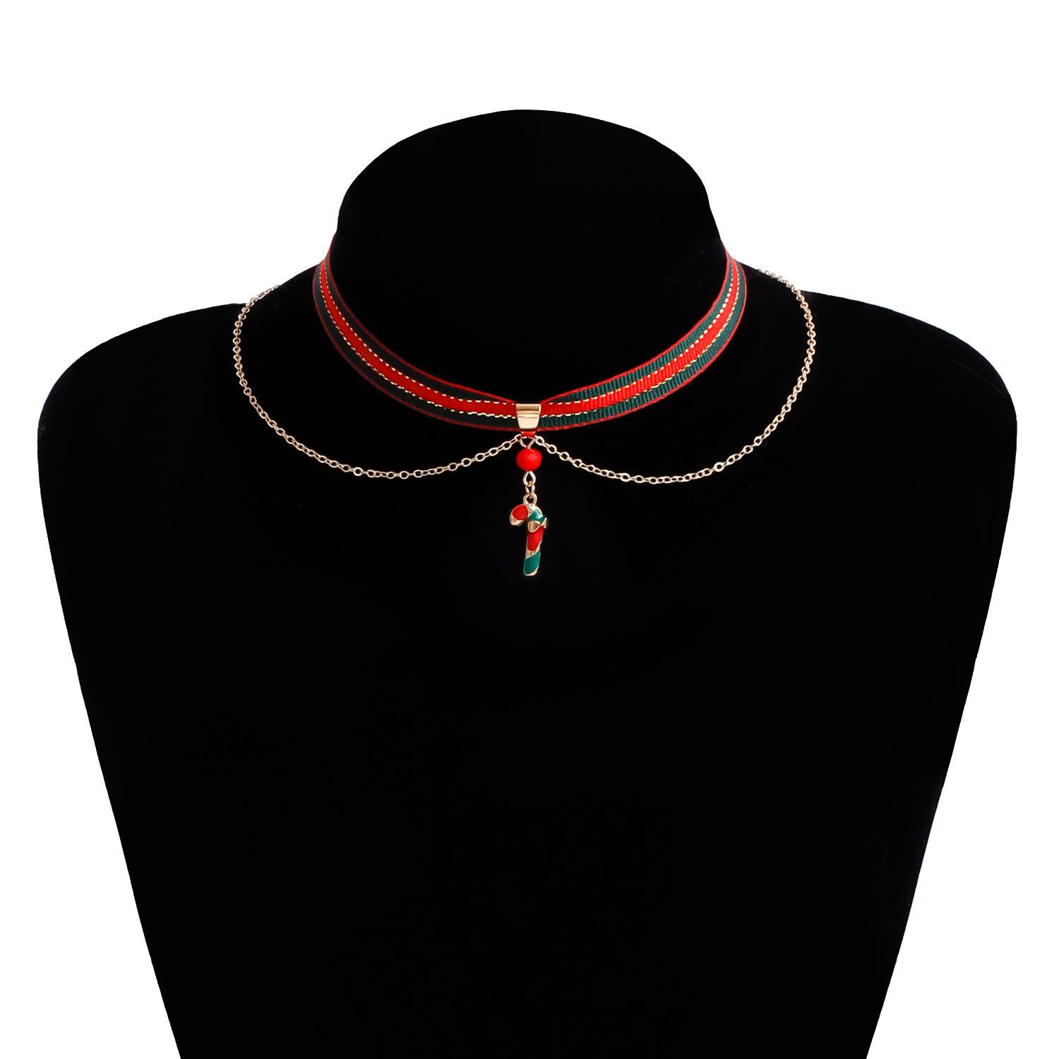 

Украшение Рождественский Подарок Мультяшный Капающий Санта Ожерелье Тесьма Ожерелье Рождество