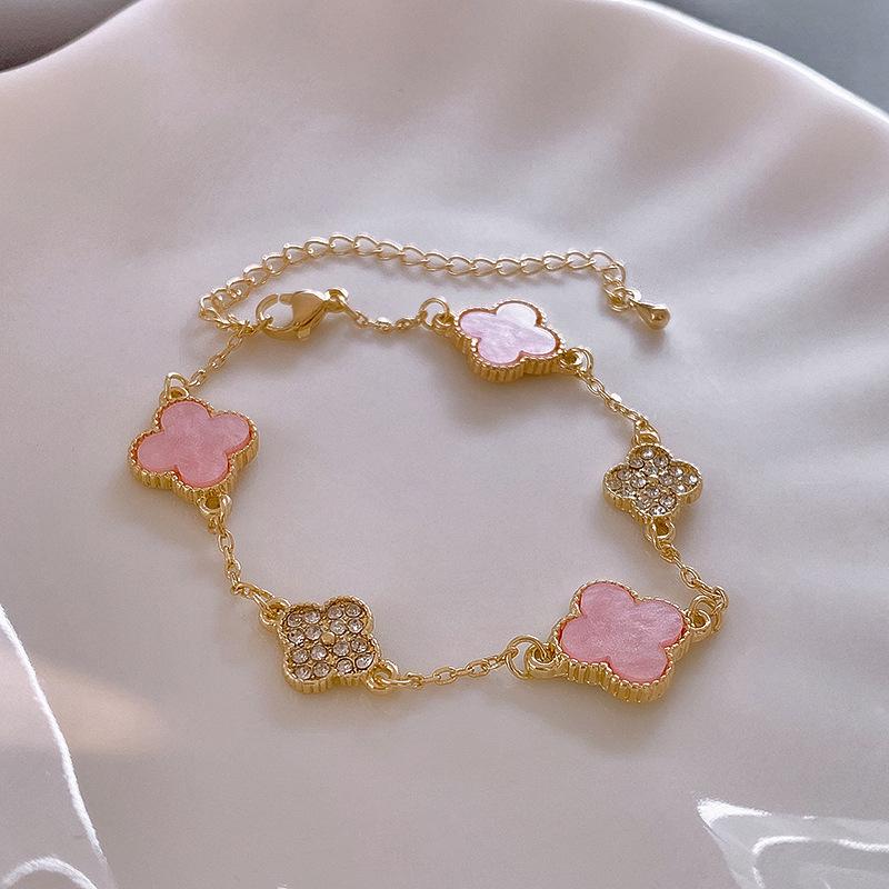 French Diamond Flower Necklace Simple Clavicle Chain Temperament Fashion Jewelry Women