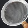 Stainless Steel Portable Tea Sifter Eco-Friendly Bamboo Handle Food Safe Mesh Sifter for Home Kitchen Tea Making Prepping