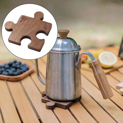 Creative Wooden Coasters Table 0cm Jigsaw Puzzle Design Placemats Decor Drinkware Tea Coffee Cup Pad