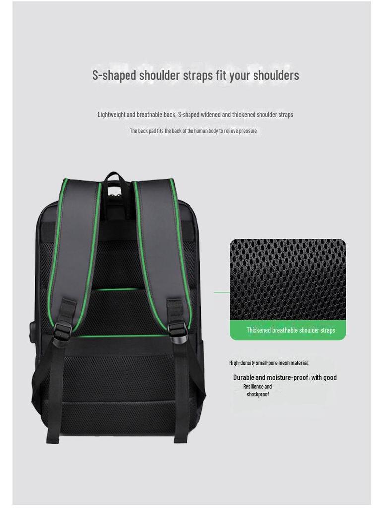 Cross-Border Casual Business Laptop-Rucksack mit USB-Anschluss – Große Kapazität, einfaches Pendler-Design