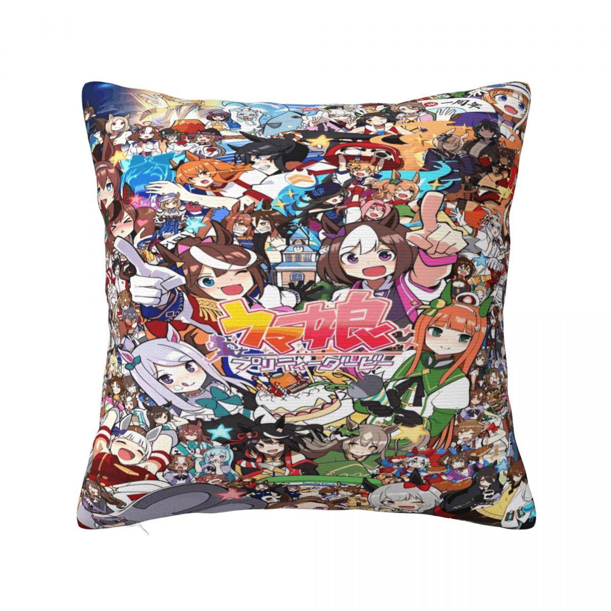 Модные Спальные Украшения Аниме Умамусуме Наволочки Аксессуары Наволочка На Молнии Разные Размеры 12x12Inch