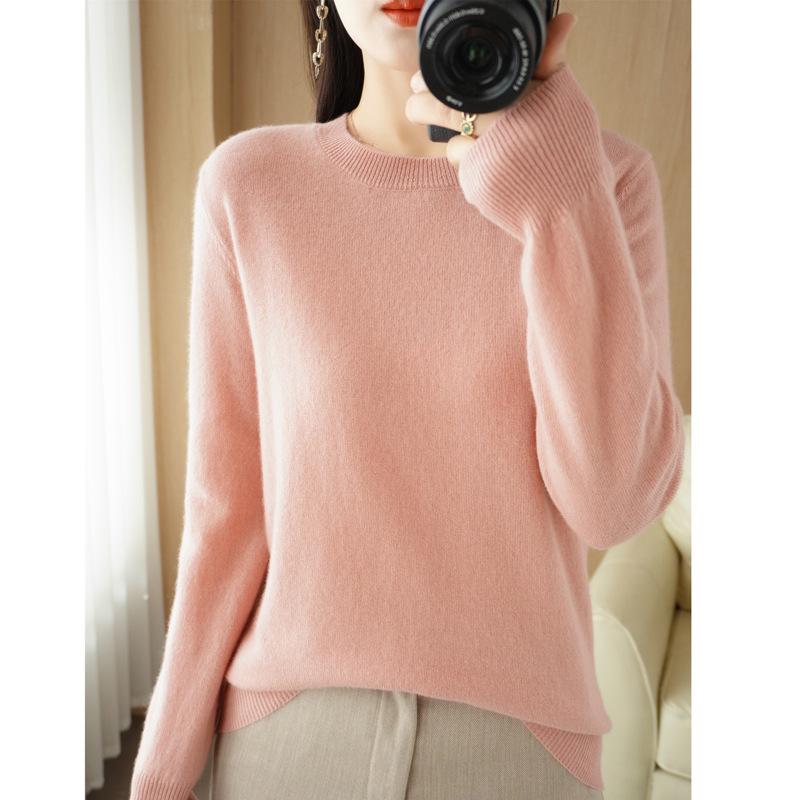 DAFIFY Damenmode, lässig, Herbst/Winter, einfarbig, mit Druck, lange Ärmel, O-Ausschnitt