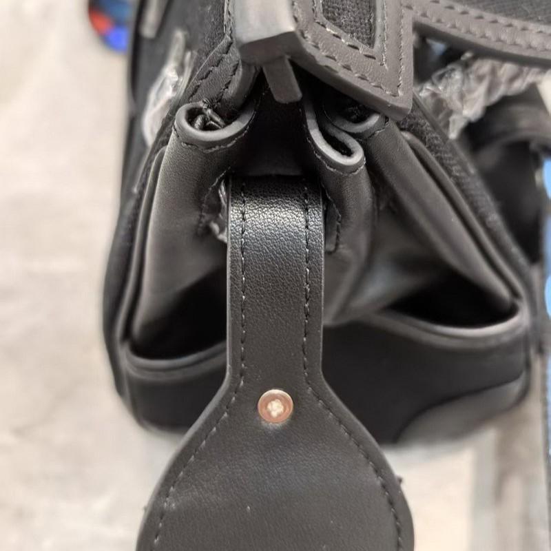 Nuova borsa da donna in vera pelle con inserto in tela alla moda, tracolla lavorata a maglia, borsa da donna a tracolla diagonale a mano