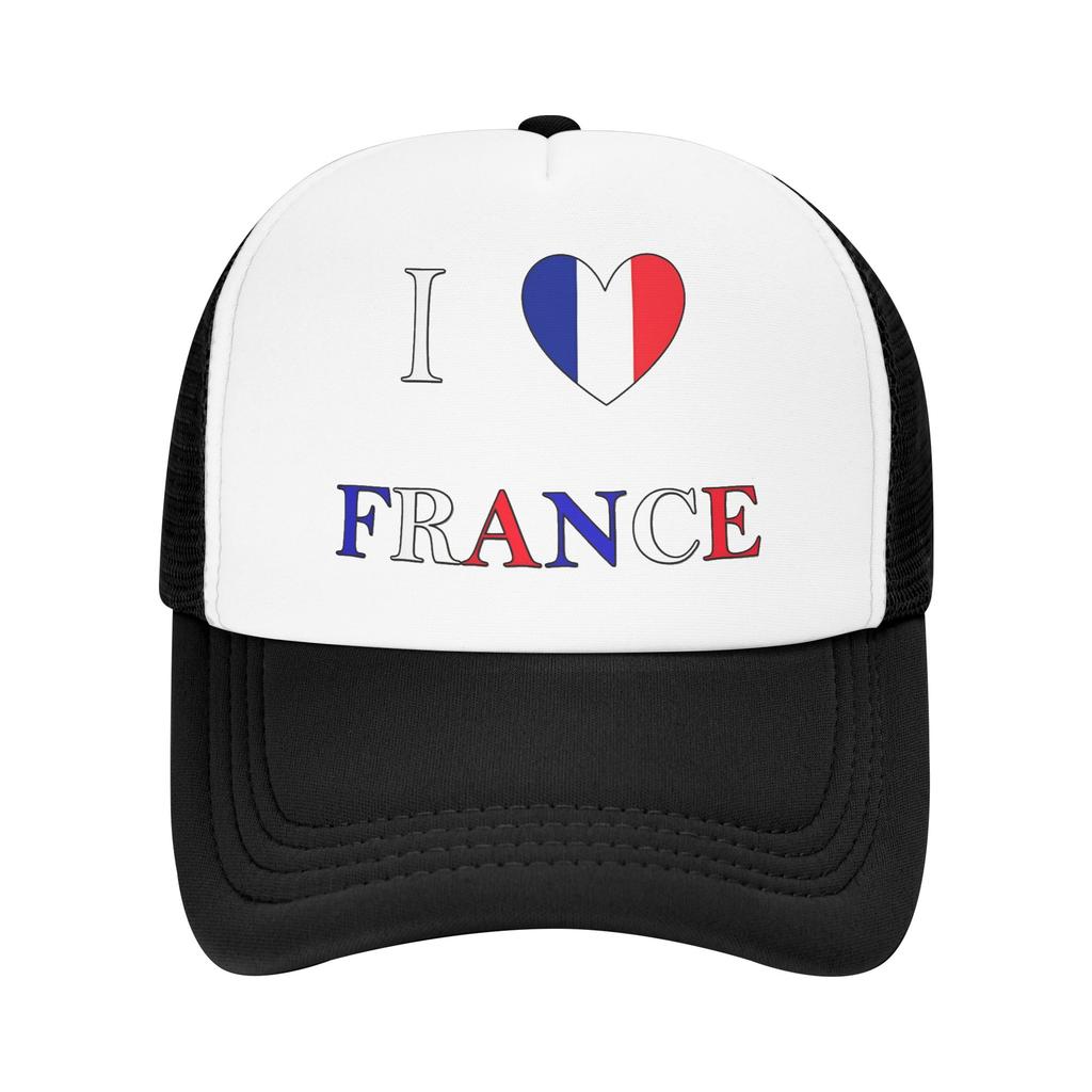 I Love France Casual Baseball Cap Running Hippie Sun Hats Spring Hot Sale Unisex Unisex Fitted Retro Baseball Caps