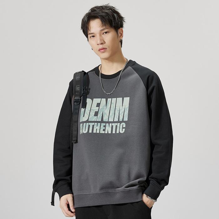 Осенне-зимний свитер с круглым вырезом для мужчин — фото 7