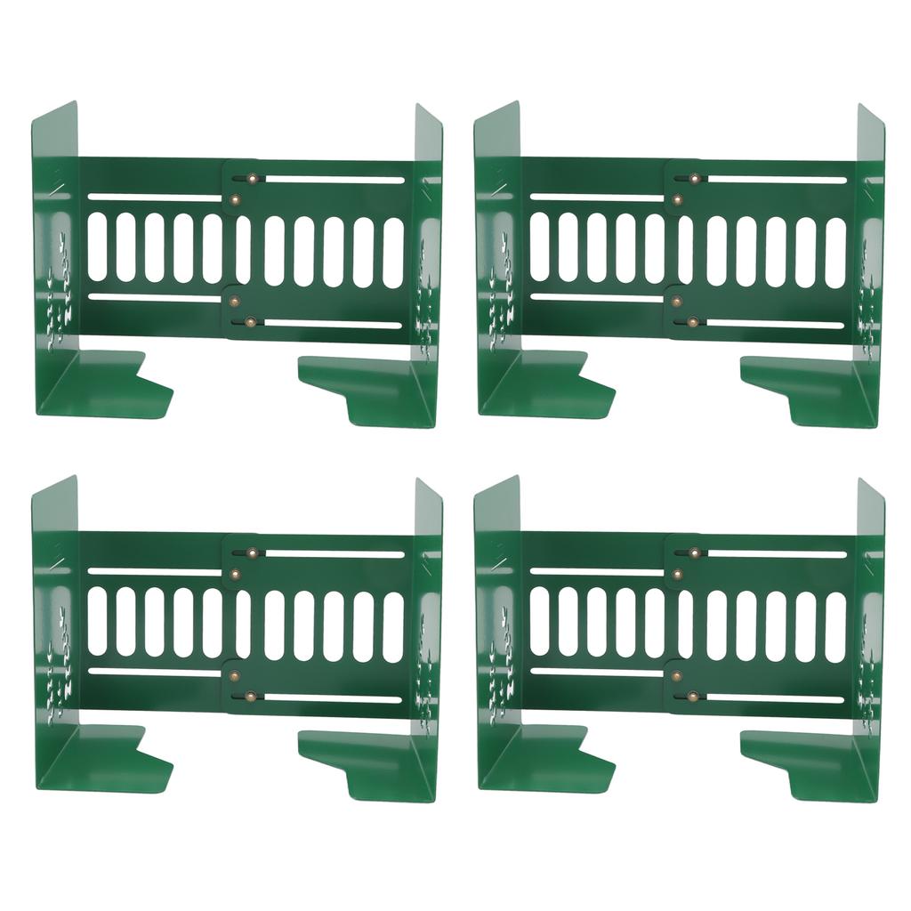 4pcs Bookends Retractable Structure Flexible Regulable Metal Slim Design Heavy Duty Support Book