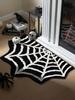 Halloween Spider Web Rug, Entrance Hall Door Mat, Bathroom Floor Mat, Warm And Cozy Home Decoration