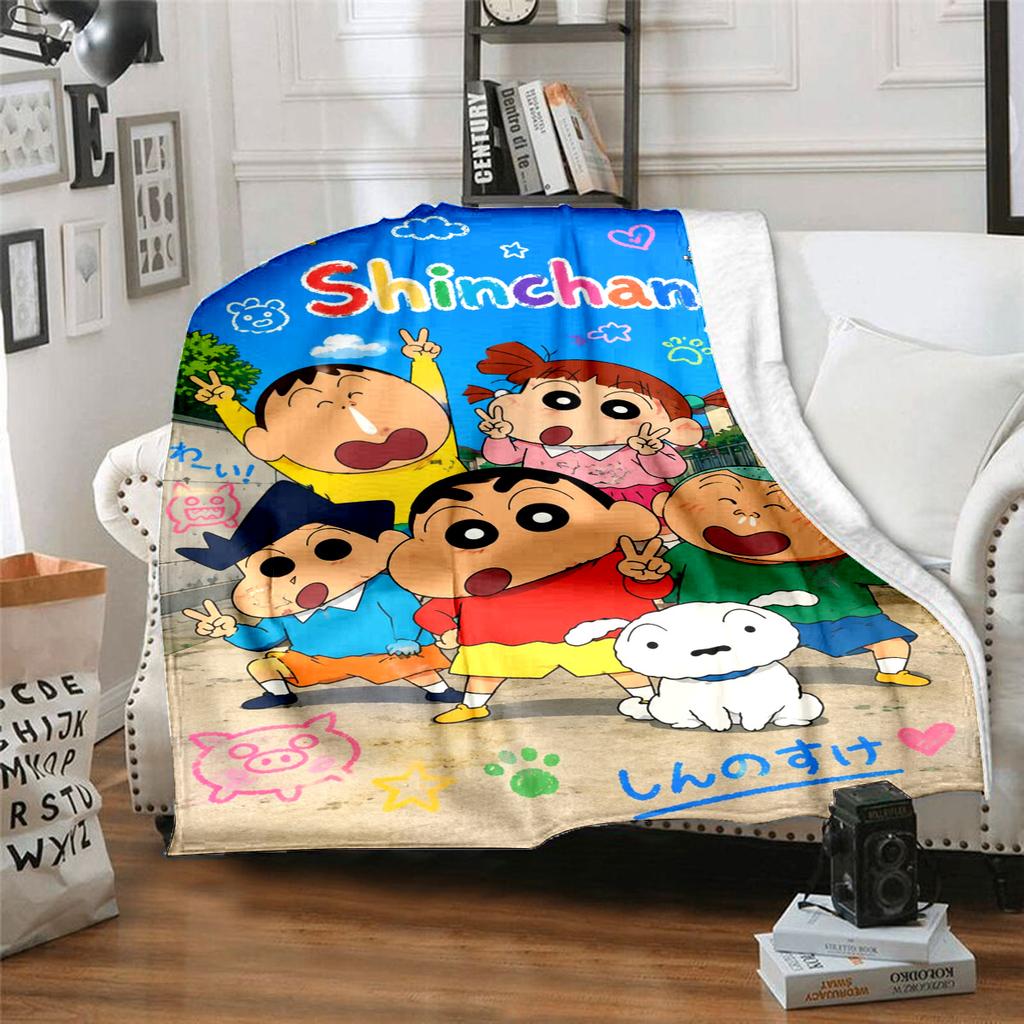 ShinChan Plüschdecke Weich Bequem Alle Jahreszeiten Perfektes Geschenk Sofa Büro Nickerchen Outdoor Reise Decke