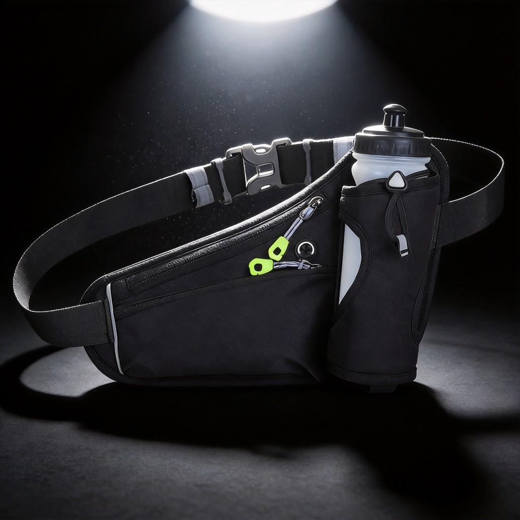Outdoor Sports Waist Bag With Water Bottle Holder Waterproof Lightweight For Running And Cycling