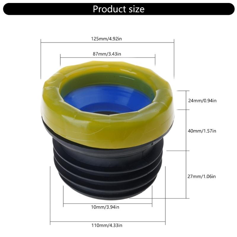 Toilet Bowl Gasket Flange Rings Toilet Spill Sealing Rings Floor Outlet Drain Pipe Flange Rings Easy Installation