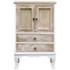 Weißer Kommodenschrank 50 x 30 x 80 cm Holz