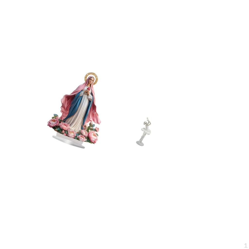 Nativity Scene Sculpture Ballet Girl Figurine 2D Acrylic Ornament Resin Standing Tabletop