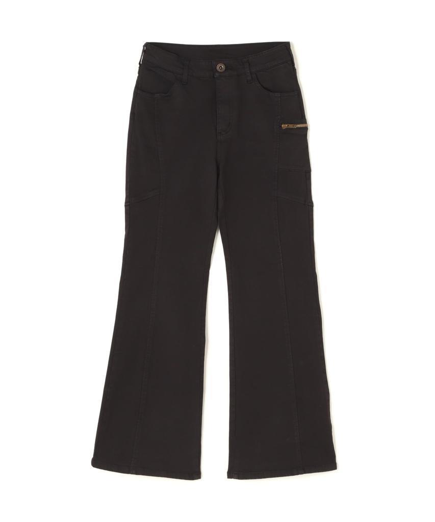 AVIREX Limited Edition SATIN FLARE STRETCH PANTS Women's S 010 Black 783-4910604