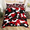 Rose Puppy Three-Piece Quilt Cover 3D Digital Printing Bedding Set Bed Cover