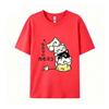 New summer style Korean version pure cotton shortsleeved top Unisex loose fit cartoon design versatile suitable for both Unisex wome