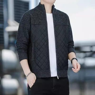 Cárdigans Casuales Sueltos para Hombre Sudaderas con Cremallera Cárdigan para Hombre Cuello Mao Chaqueta Slim Holgada