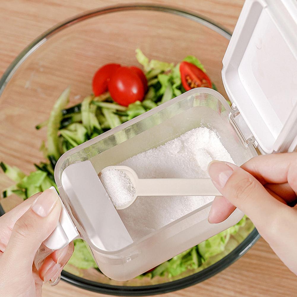 Transparente Gewürzbox Staubdichte Gewürzflasche mit Deckel Küche