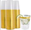 20 Pieces Disposable Wine Cups 14oz Transparent Hard Plastic Rimmed Plastic Cup Birthday Wedding Party Champagne Cups