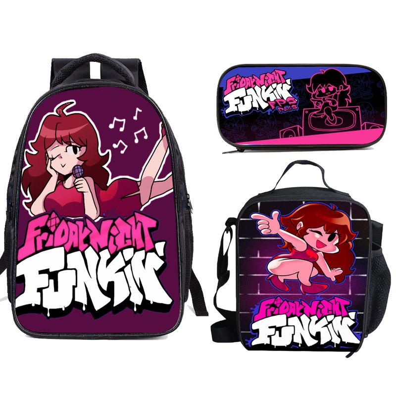 Friday Night Funkin Backpack, Three Pack Set, Pencil Case, Friday Night Funkin Backpack