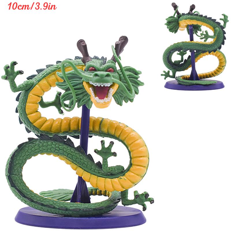 10CM Dragon Ball Z Azurový Drak Ručně Vyráběná Figurka DBZ Šenron Anime Kolekce Dekorace Model Panenky Stolní Ozdoba Narozeninové Dárky