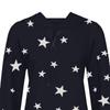 Women Fashion Hooded Star Print Patchwork Long Sleeves Tops Blouse Sweatshirt