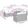 9 Piece Garden Sofa Set with Storage Black and Cream Poly Rattan