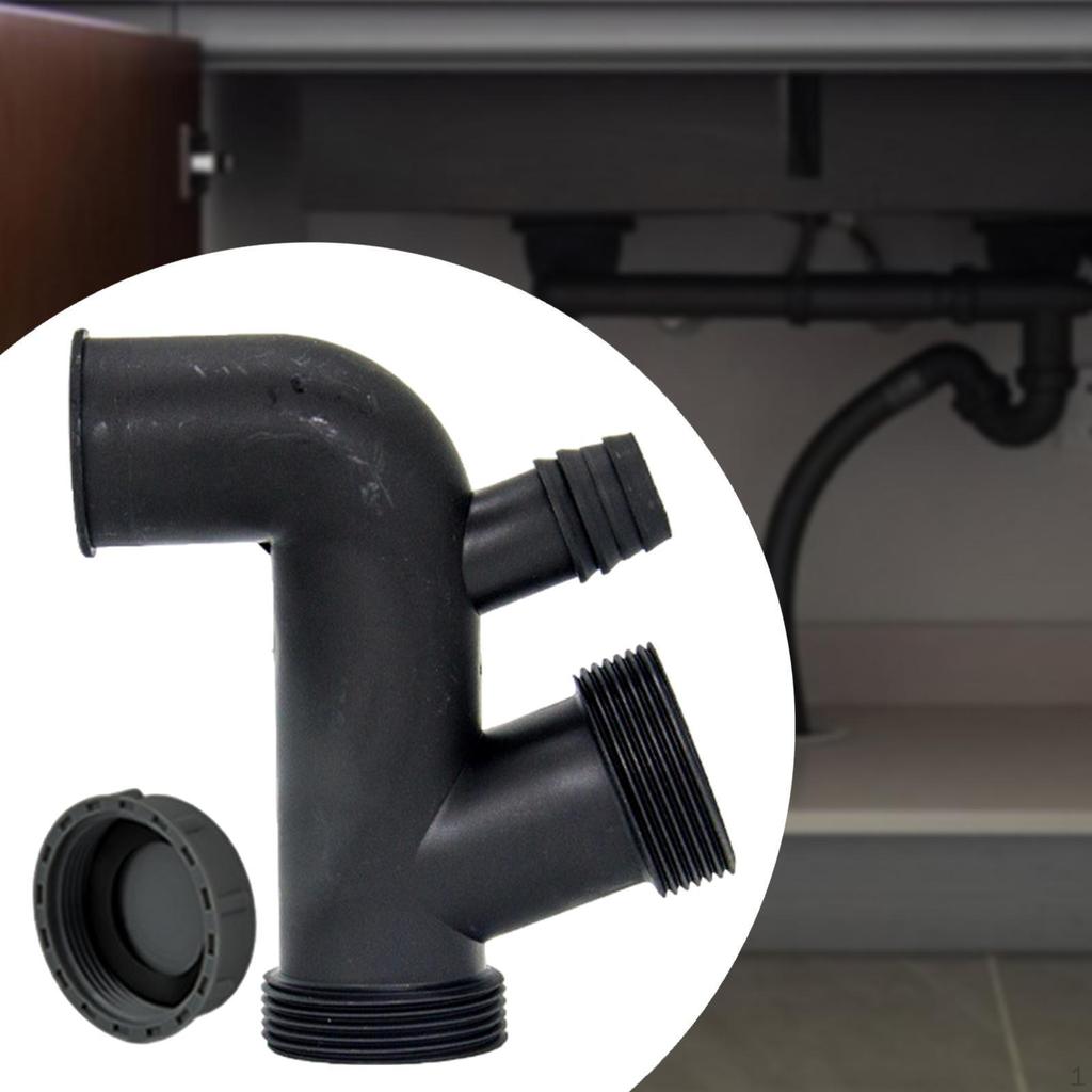 Garbage Disposal Pipe Drain Overflow Fitting 3 Way Sink Multipurpose Connector Tube Hose