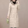 Fashion Middle Age Women's Winter Parka Hooded Casual Warm Long Coats Thick Women Jackets