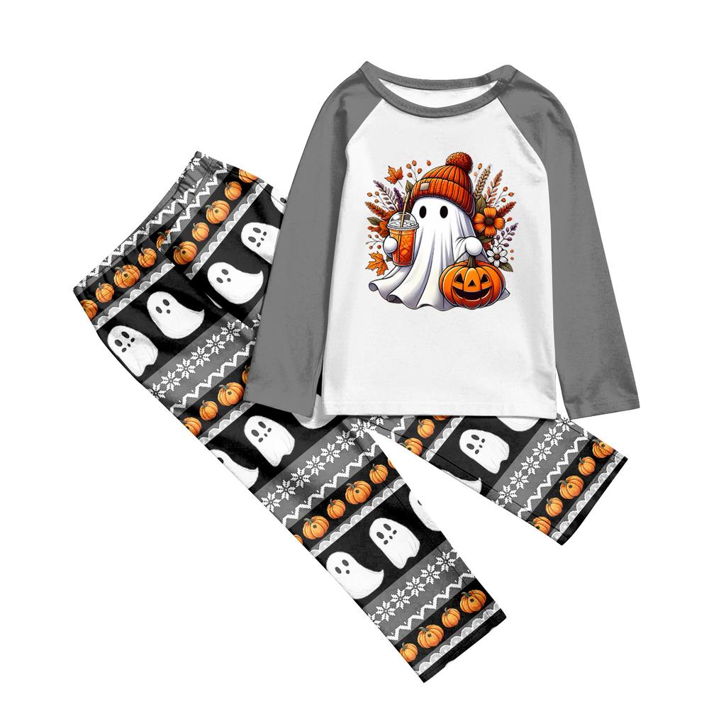 Halloween Print Family Matching Long Sleeved Parent-child Suit Home Clothes Suit Fall
