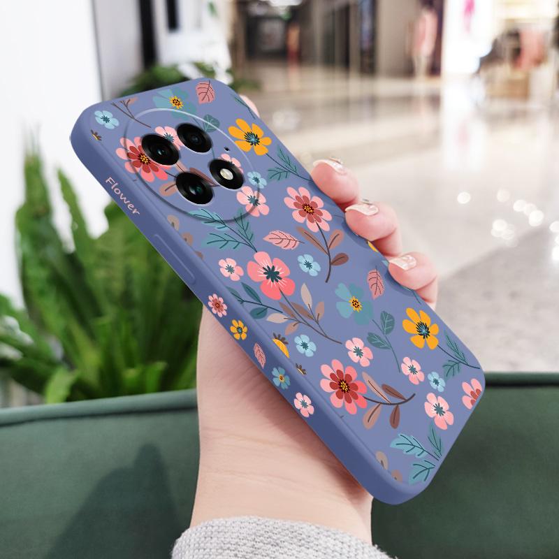 Flowerstalk Flower Phone Case For Oneplus 15 15R 13 13R 12 12R 11 10 10T 9R 9RT 9 8T 8 7T Pro Liquid Silicone Cover