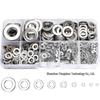 800-Piece 304 Stainless Steel Flat, Spring, and Round Washer Set (M2-M12).