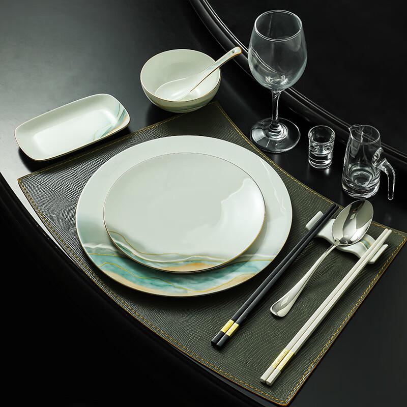Elegant Gold Rim Bone China Tableware Set