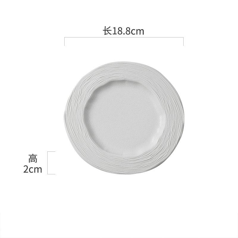 Matt Oregelbunden Keramisk Tallrik Kreativ Vågig Textur Desserttallrik Biffstallrik Salladstallrikar Grilltallrikar Special Porslin