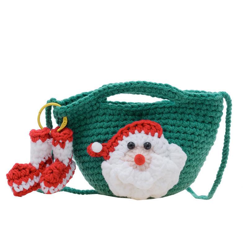 Adorable Children's Cotton Santa Bag Breathable Design Perfect For Holiday Gifts