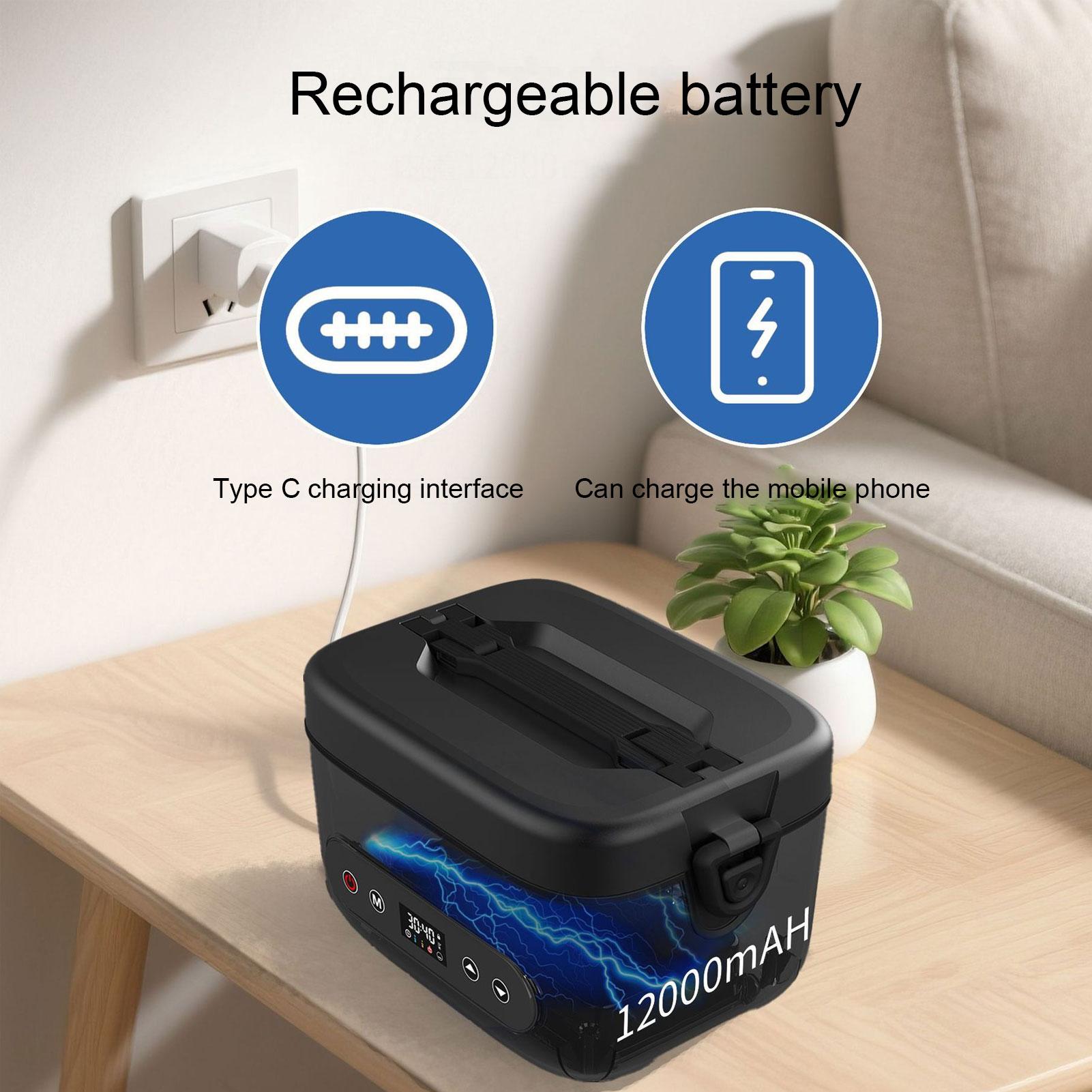 Cordless Electric Lunch Box 12000mAh Heated