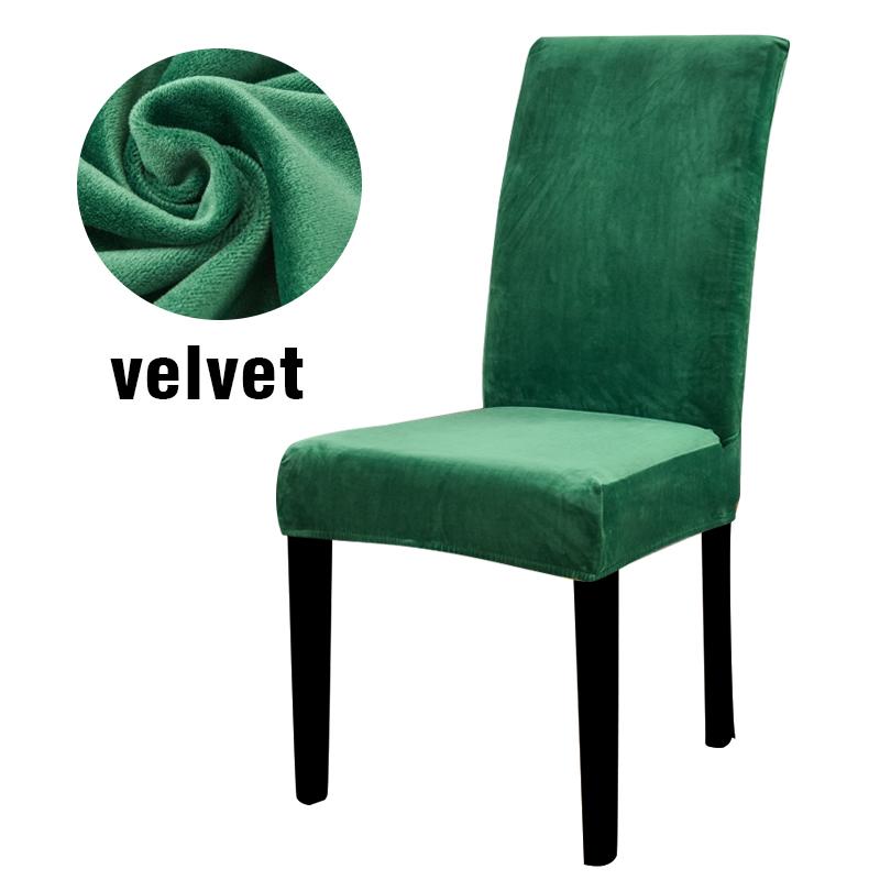Velvet Chair Slipcovers for Dining Room Stretchy Super Soft Parson Chair Seat Covers Chair Protectors for Party Pet Protection
