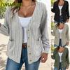 Damen Vintage Casual Einfarbig Druck Herbst Winter Langarm Jacken & Mäntel