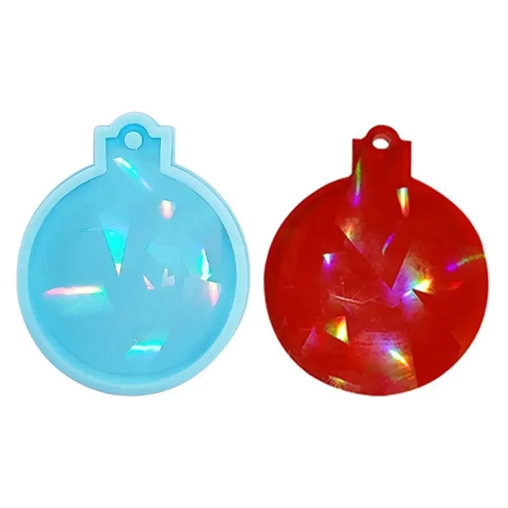 Christmas Ball Silicone Mould Keychain Pendant Epoxy Resin Crafts Silicone Mold Candy Chocolate Xmas Jewelry Pendant Making Mold
