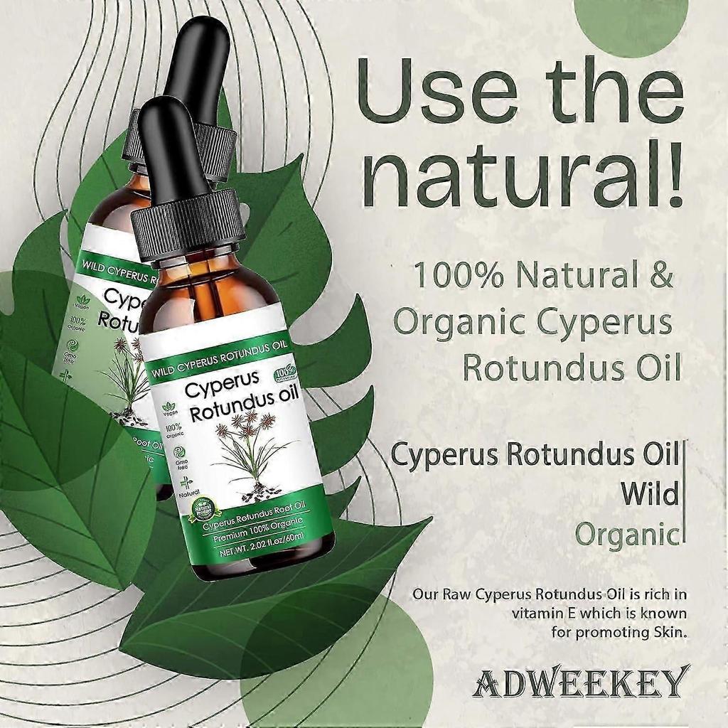 Cyperus Rotundus Oil for Hair Removal- 100% Cyprus Oil Natural Nut Grass Oil for Reducing Body Hair Growth, Smooth Skin, Moisturizing & Soothing, Idea