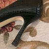 2026 Black Spring and Autumn Fine Heels, Pointed Shallow Mouth Large Single Shoes