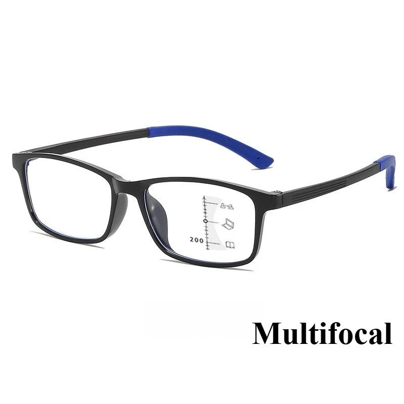 Ultra-Light  Multifocal Presbyopia Glasses Classic Square Frame Anti-Blue Light Presbyopia Glasses Sports Non-Slip Glasses