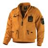 Giacca Militare da Uomo Casual per Esterno Impermeabile con Collo Alto Giubbotti Bomber Cappotto con Tasche Multiple Uomo Zip Frontale Cargo Giacca a Vento da Esercito Capo d'Abbigliamento
